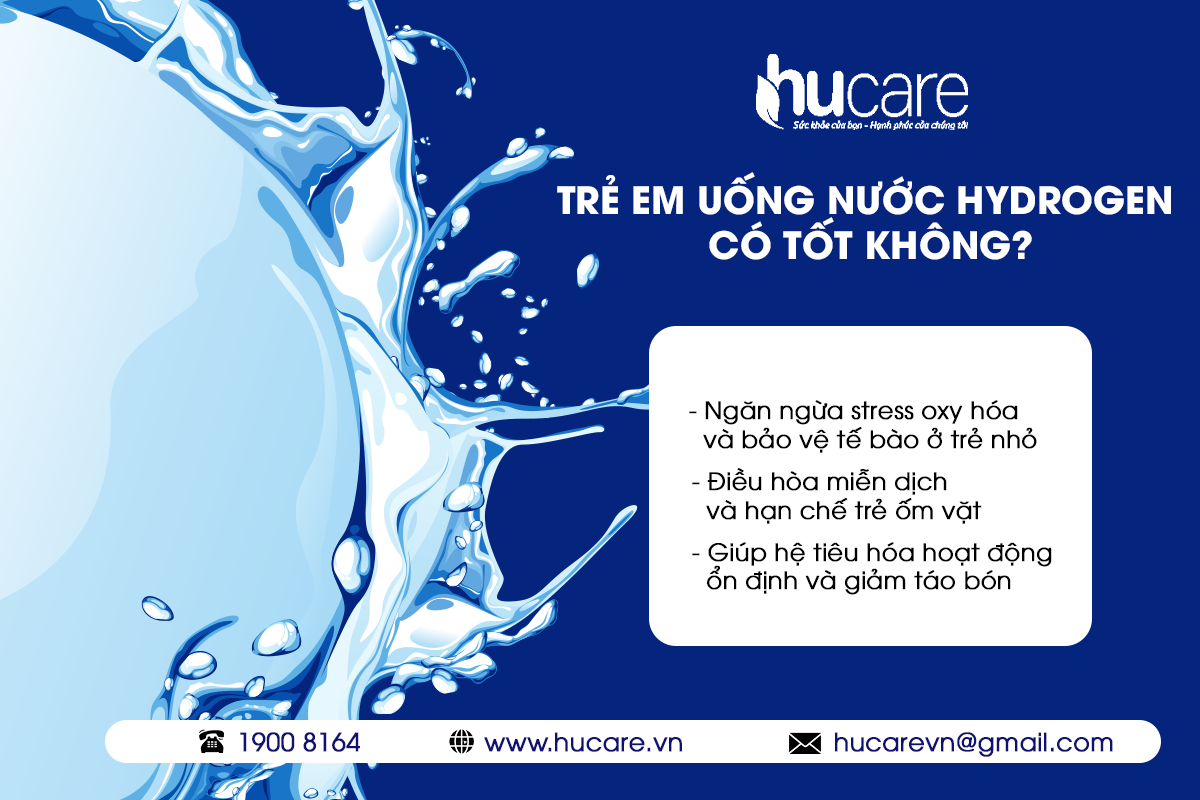 Vai trò của nước hydrogen với trẻ em